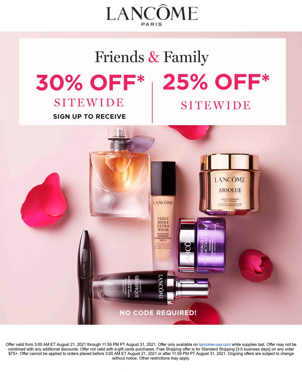 Lancome stores Coupon  25-30% off everything at Lancome #lancome 