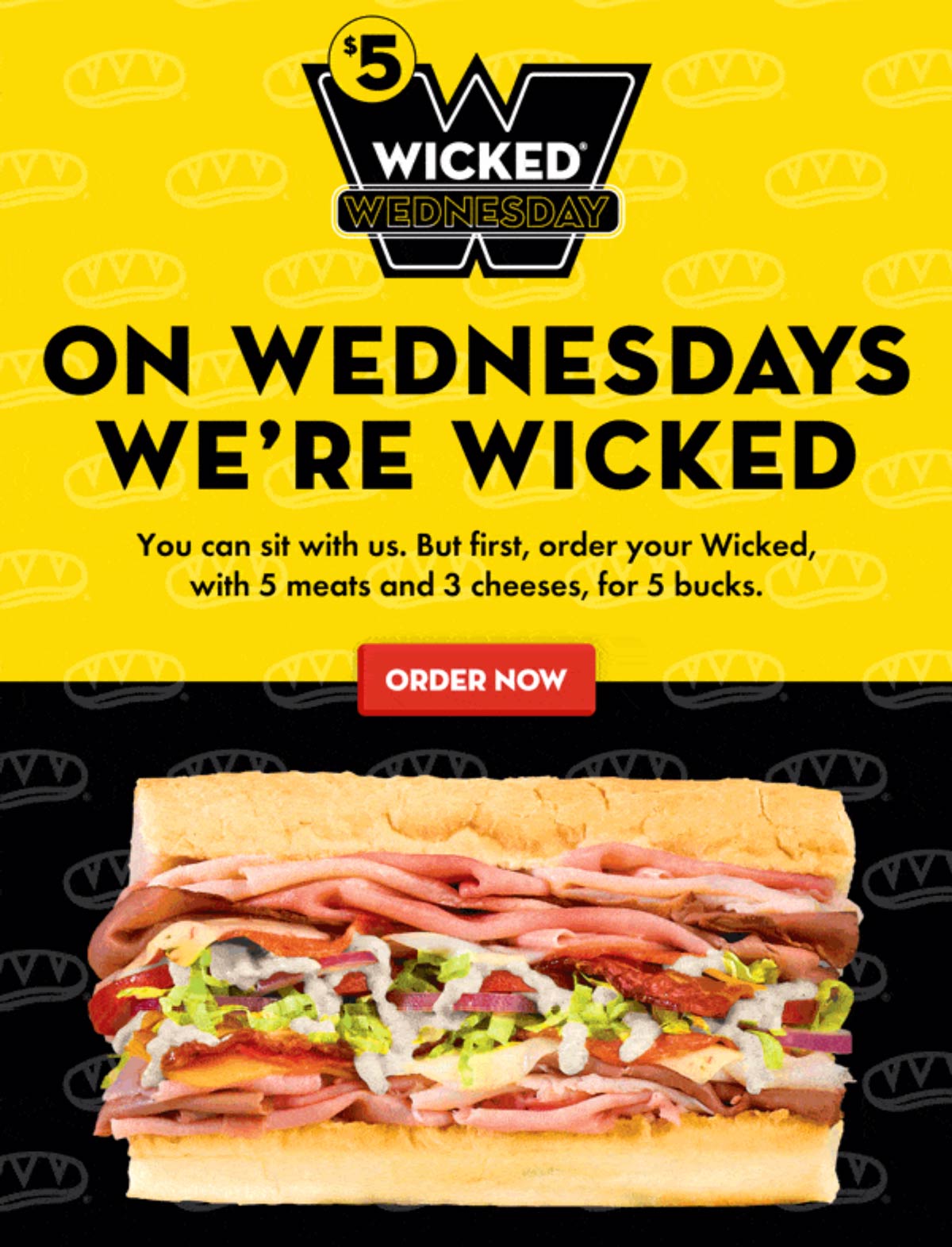 Which Wich restaurants Coupon  $5 5 meat 3 cheese sandwich today at Which Wich restaurants #whichwich 