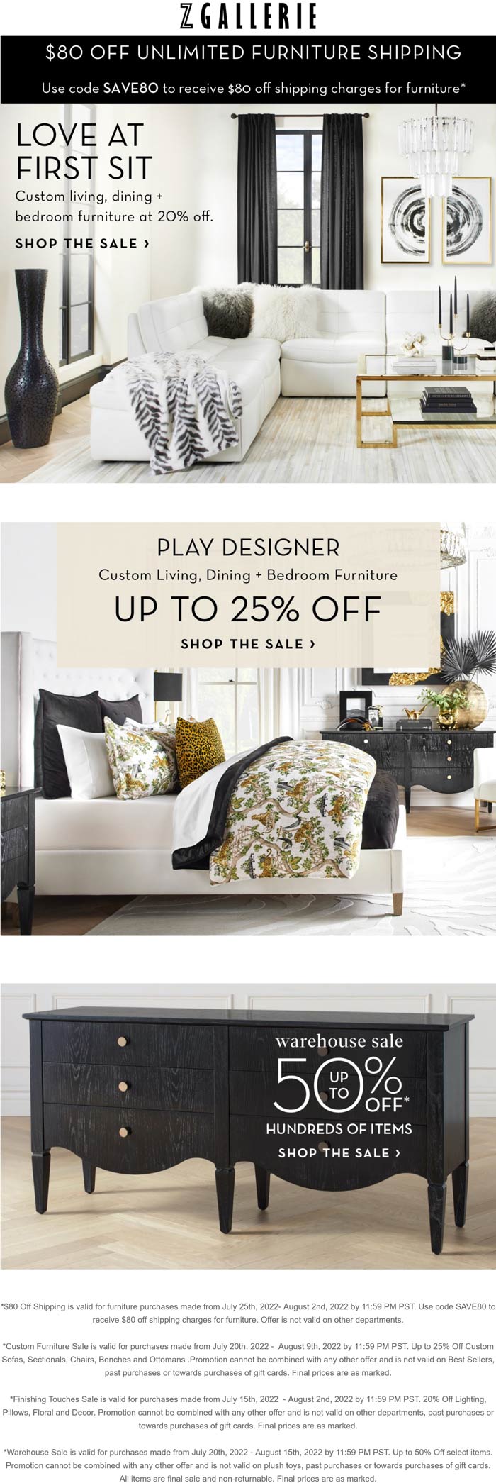 Z Gallerie stores Coupon  20% off custom furniture & more at Z Gallerie #zgallerie 