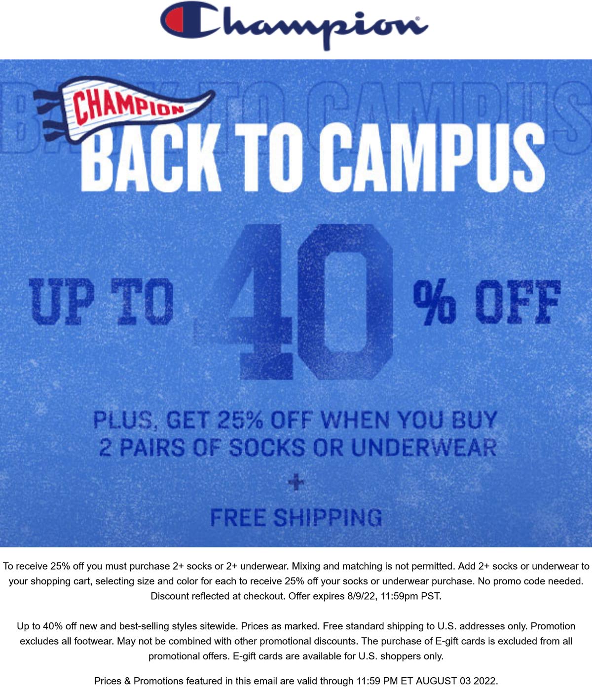 Champion coupons & promo code for [November 2022]