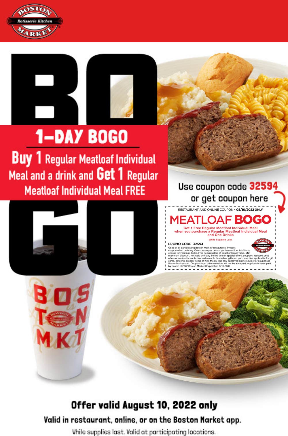 Boston Market coupons & promo code for July 2025