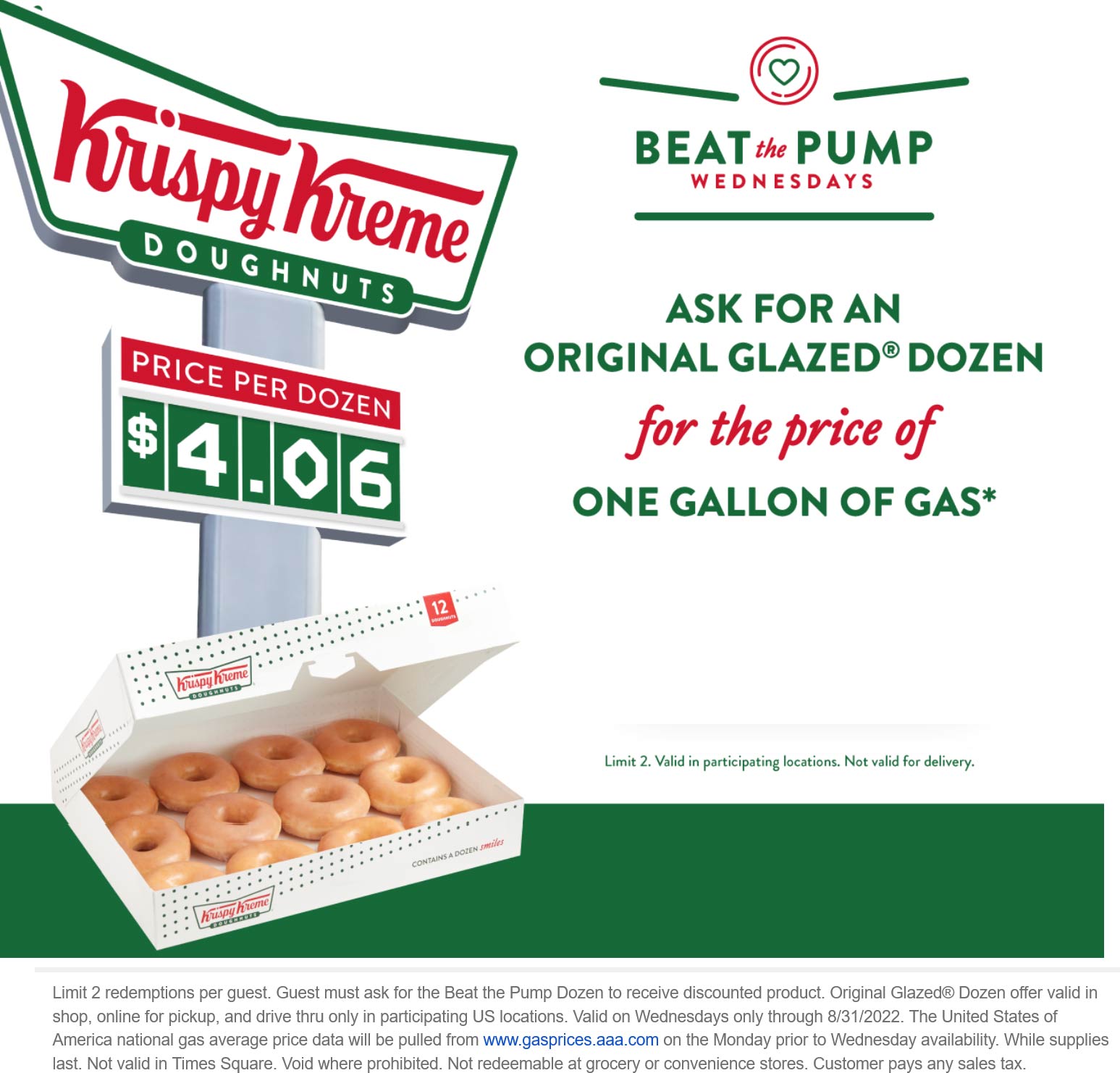 Krispy Kreme restaurants Coupon  $4.06 dozen doughnuts today at Krispy Kreme #krispykreme 