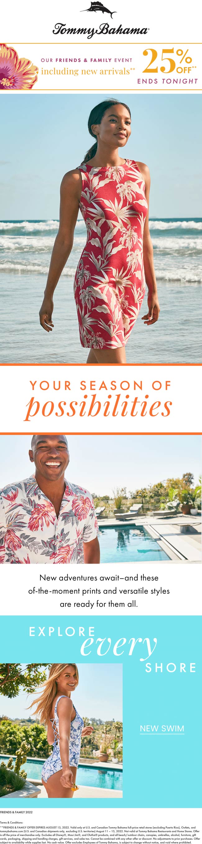 Tommy Bahama coupons & promo code for [December 2022]