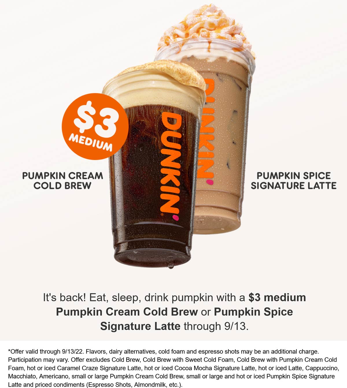 Dunkin Donuts coupons & promo code for [December 2022]