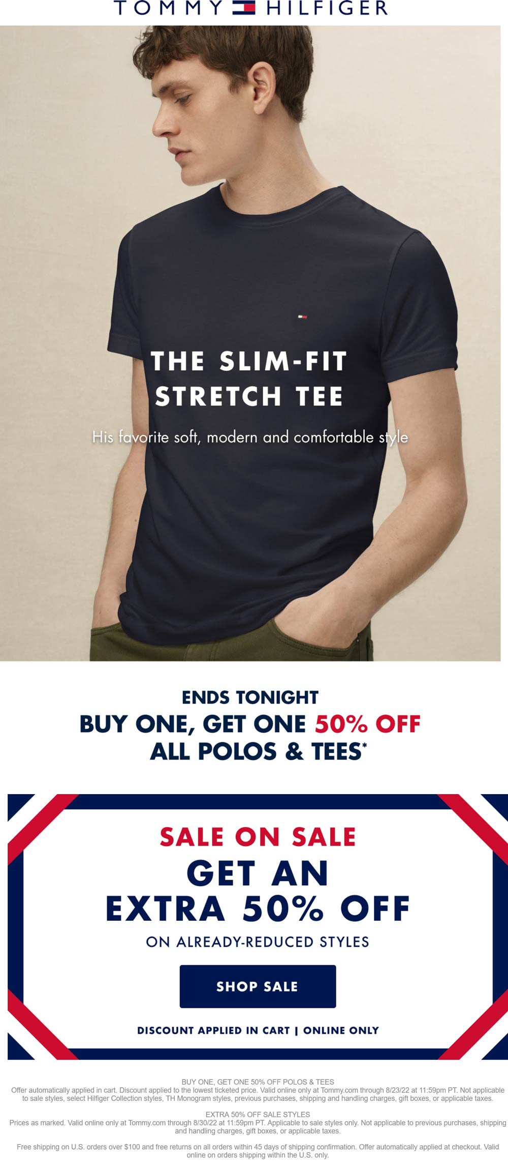 Tommy Hilfiger stores Coupon  Second polo or tee 50% off today at Tommy Hilfiger #tommyhilfiger 