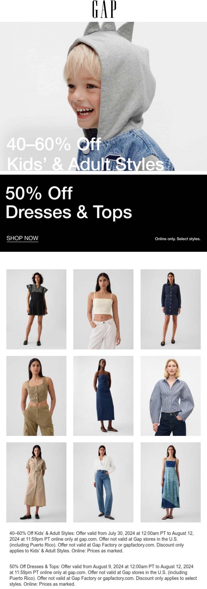 Gap stores Coupon  50% off online at Gap #gap 