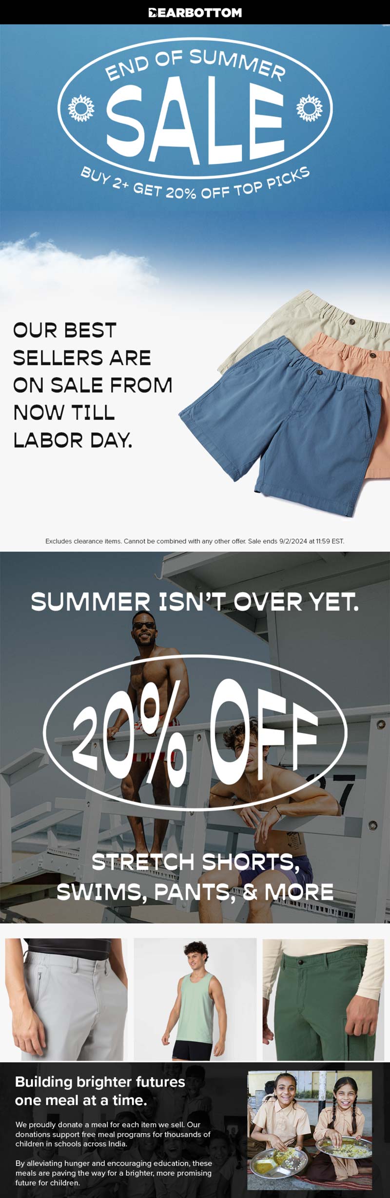 Bearbottom stores Coupon  20% off 2+ summer items at Bearbottom #bearbottom 