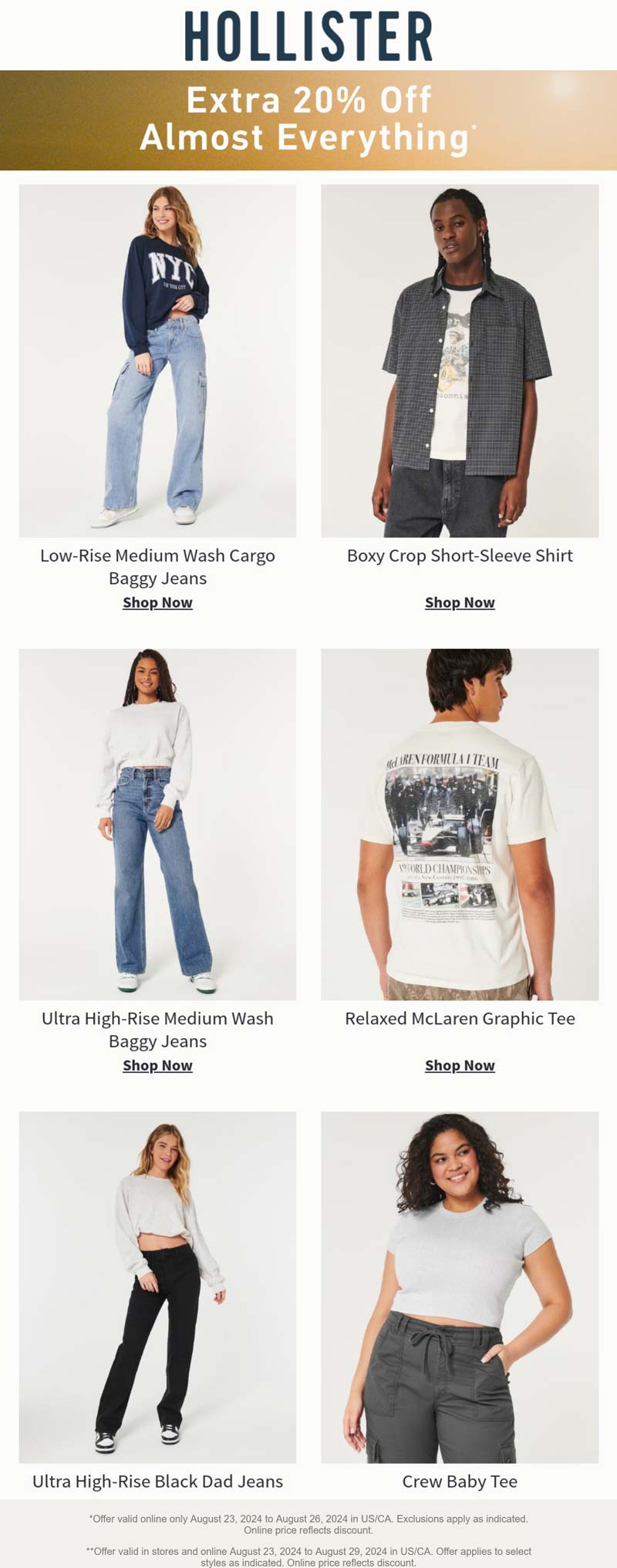 Hollister stores Coupon  Extra 20% off online at Hollister #hollister 