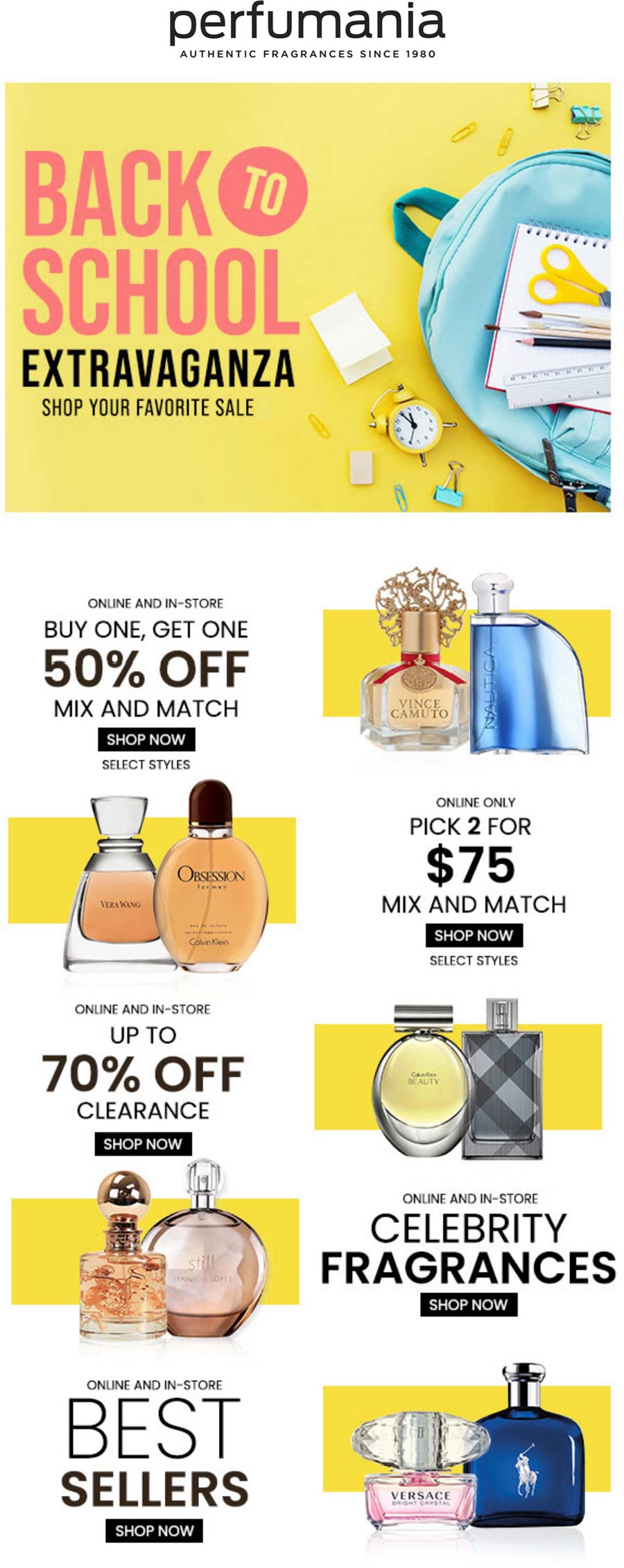 Perfumania stores Coupon  Second fragrance 50% off & more at Perfumania, ditto online #perfumania 