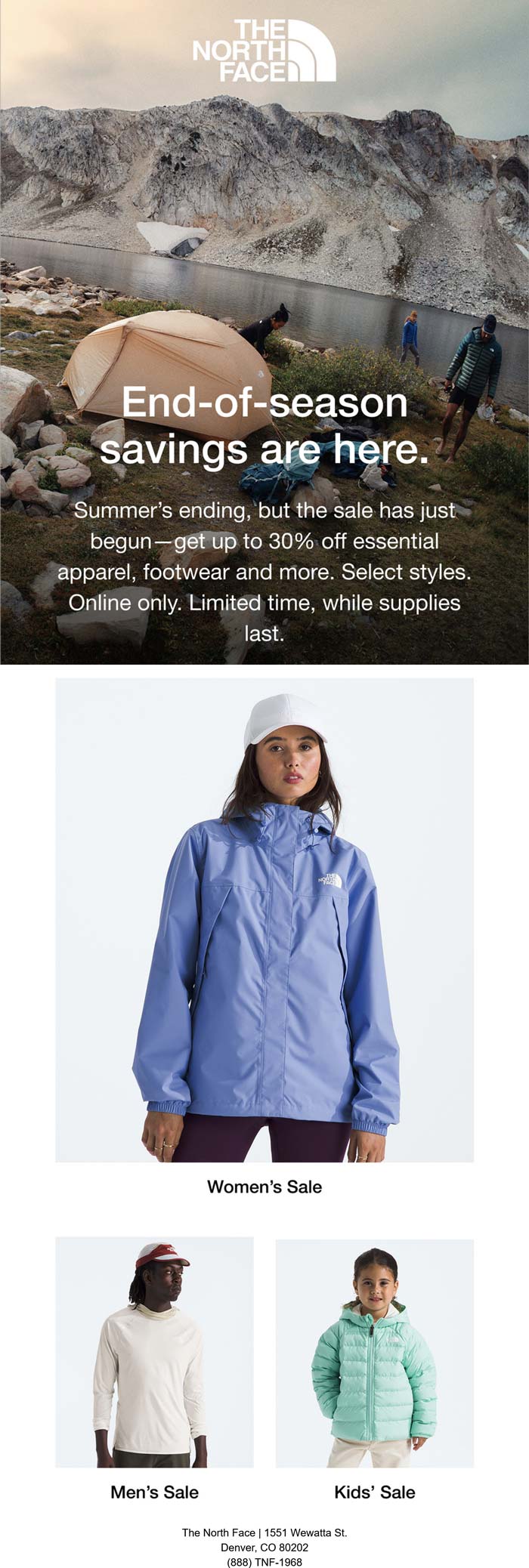 The North Face stores Coupon  Summer gear is 30% off online at The North Face #thenorthface 