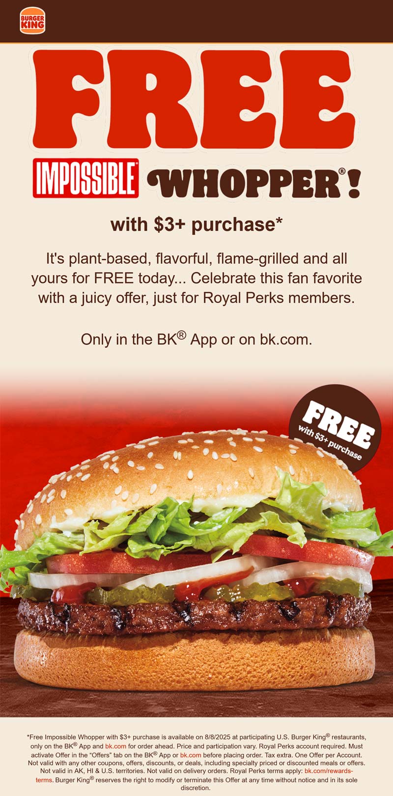 Burger King coupons & promo code for August 2025