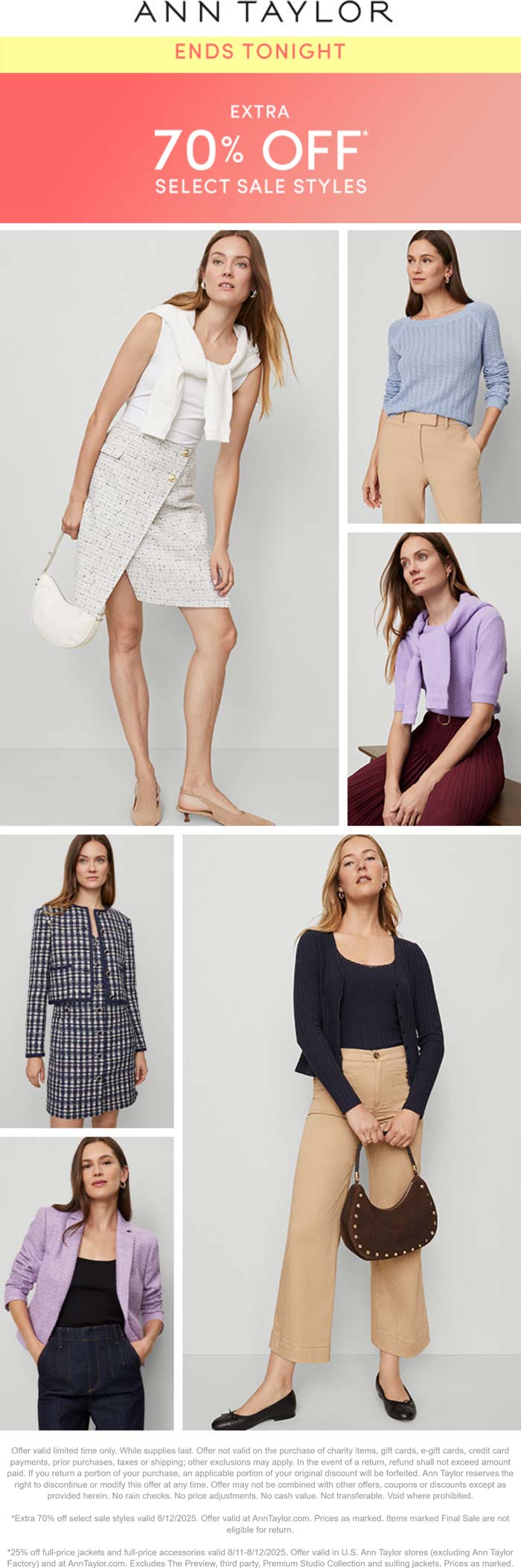Ann Taylor coupons & promo code for August 2025