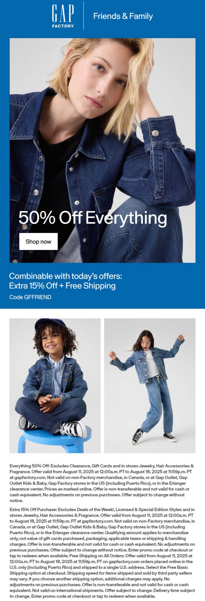 Gap Factory stores Coupon  65% off everything at Gap Factory #gapfactory 