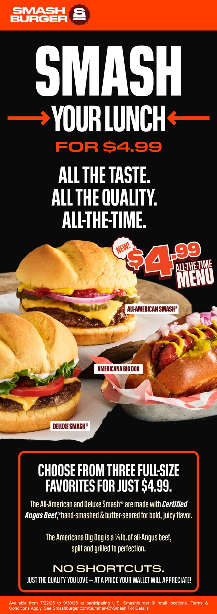 Smashburger coupons & promo code for August 2025