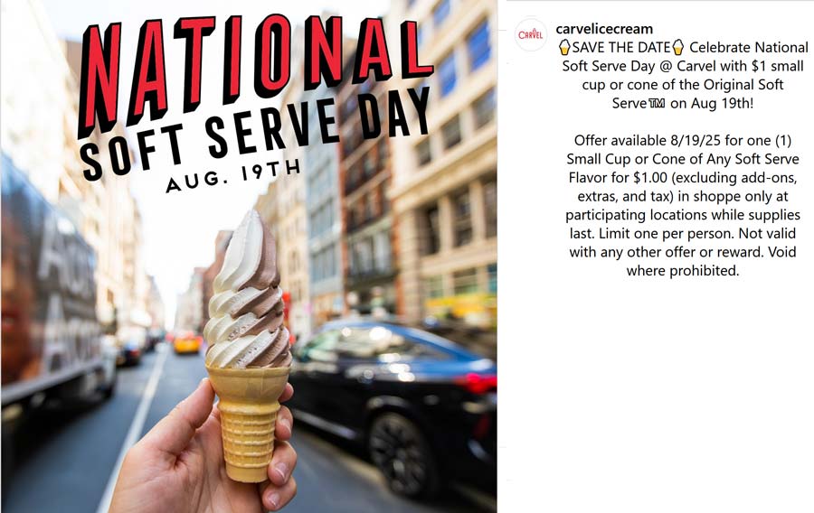 Carvel coupons & promo code for August 2025