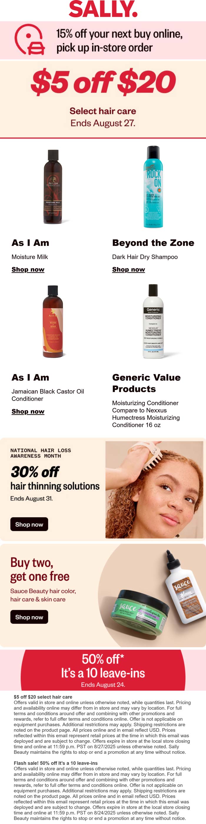 Sally Beauty coupons & promo code for August 2025