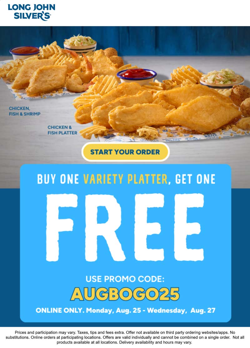 Long John Silvers coupons & promo code for August 2025