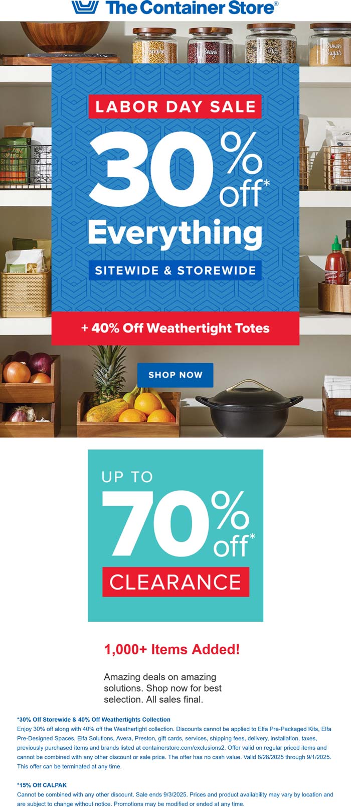 The Container Store stores Coupon  30% off everything at The Container Store #thecontainerstore 