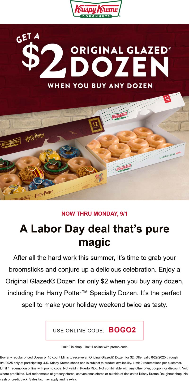 Krispy Kreme coupons & promo code for August 2025