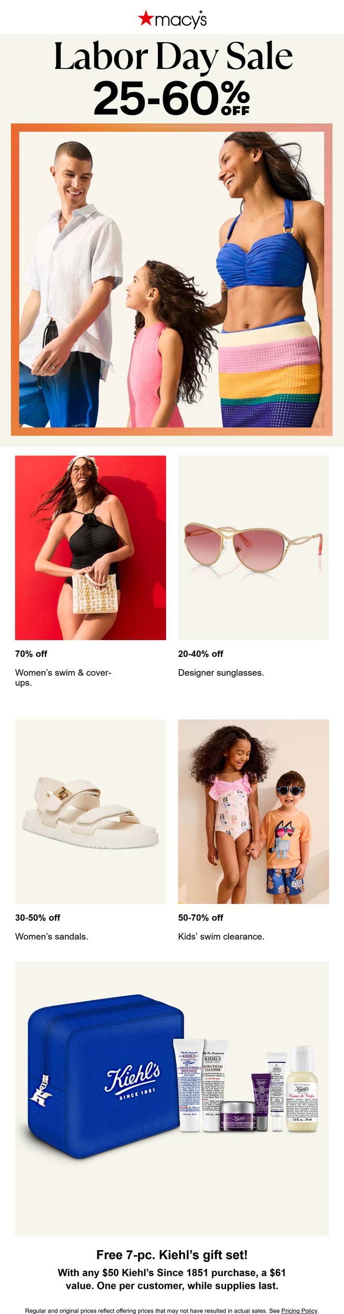Macys stores Coupon  Free 7pc on $50+ & 25-60% off at Macys #macys 