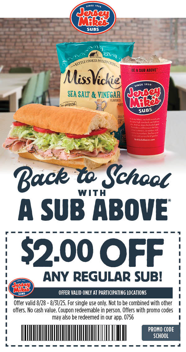 Jersey Mikes coupons & promo code for September 2025