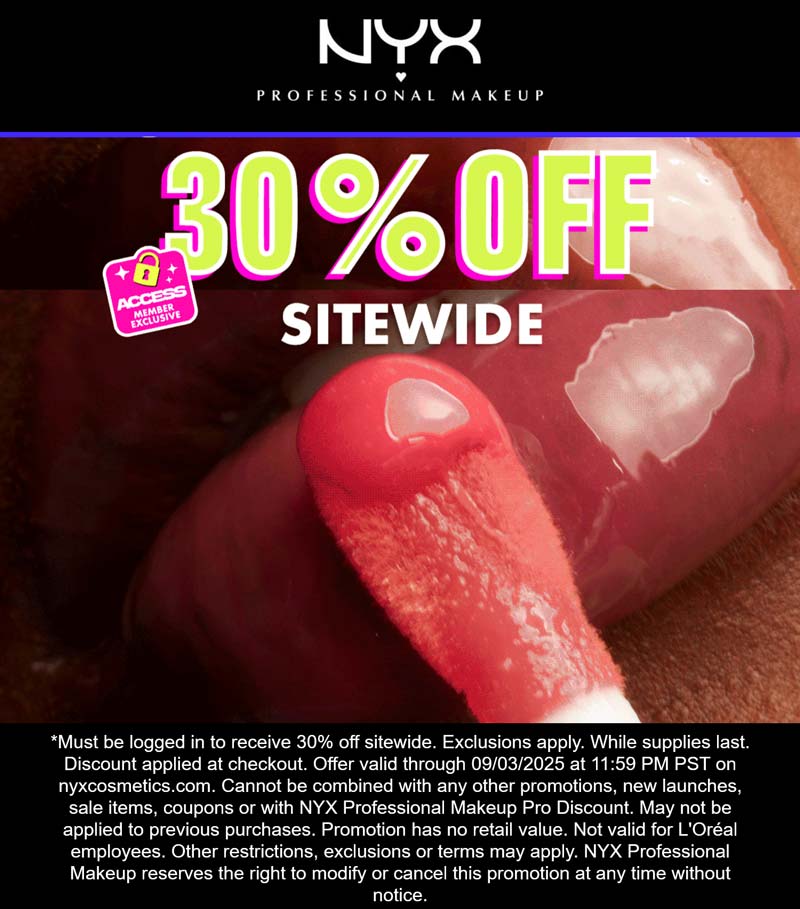 NYX Professional Makeup coupons & promo code for September 2025