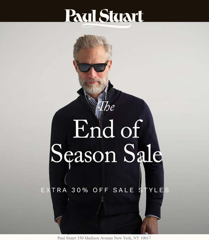 Paul Stuart stores Coupon  Extra 30% off sale styles at Paul Stuart #paulstuart 