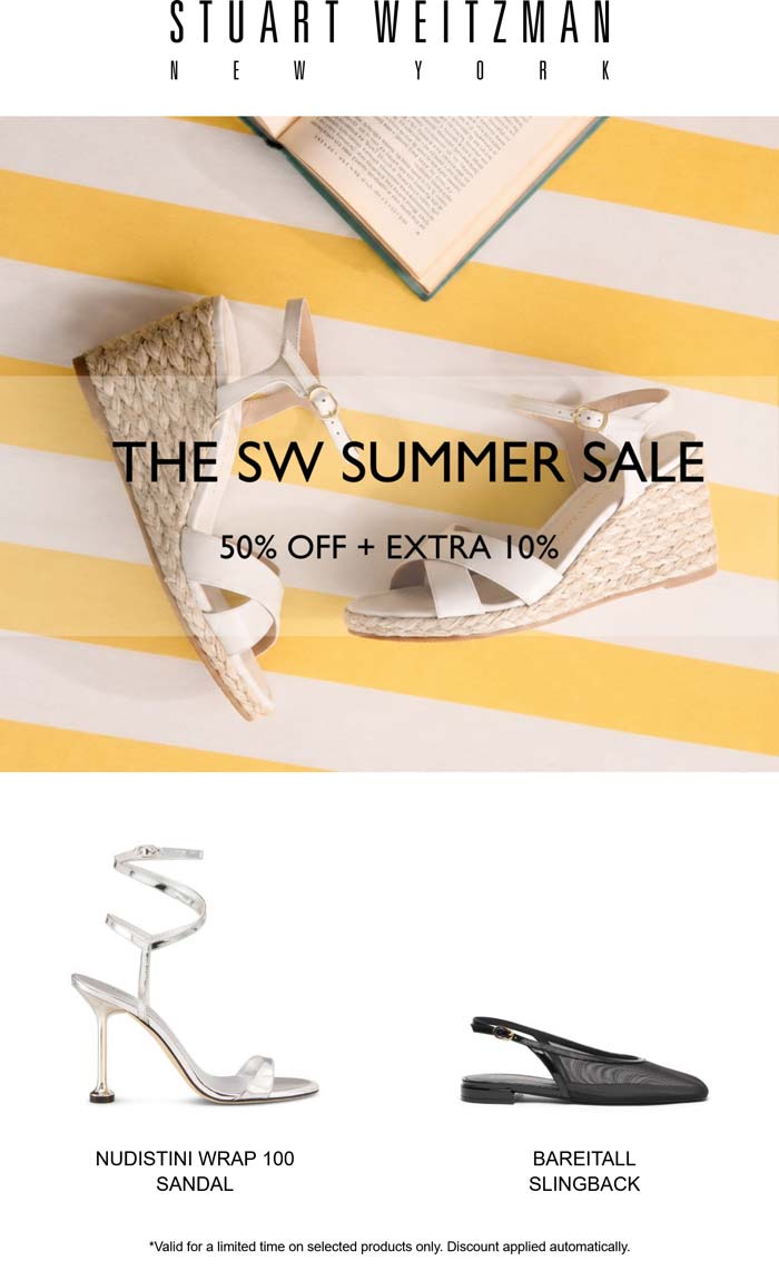 Stuart Weitzman stores Coupon  60% off summer items at Stuart Weitzman #stuartweitzman 