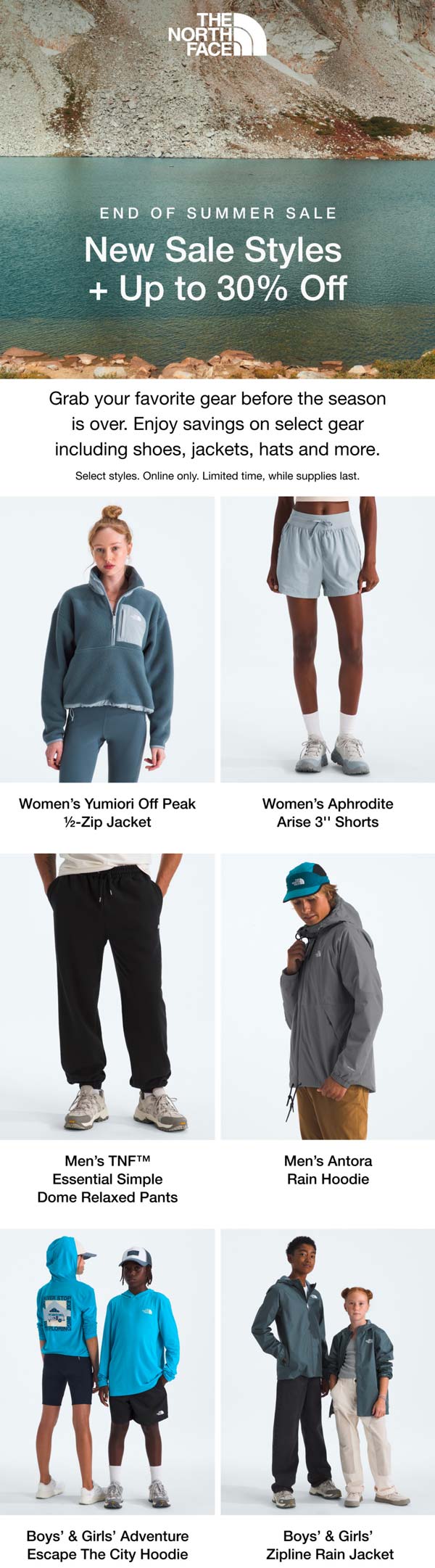 The North Face stores Coupon  20-30% off summer items at The North Face #thenorthface 