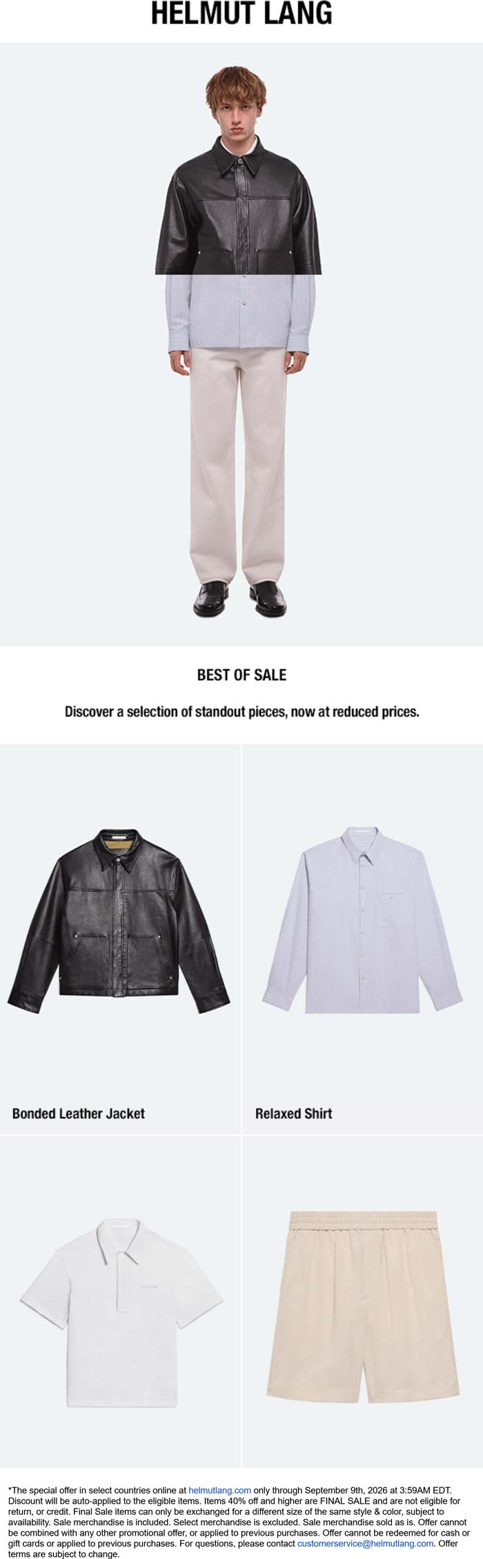 Helmut Lang stores Coupon  Extra 20-40% off sale items at Helmut Lang #helmutlang 