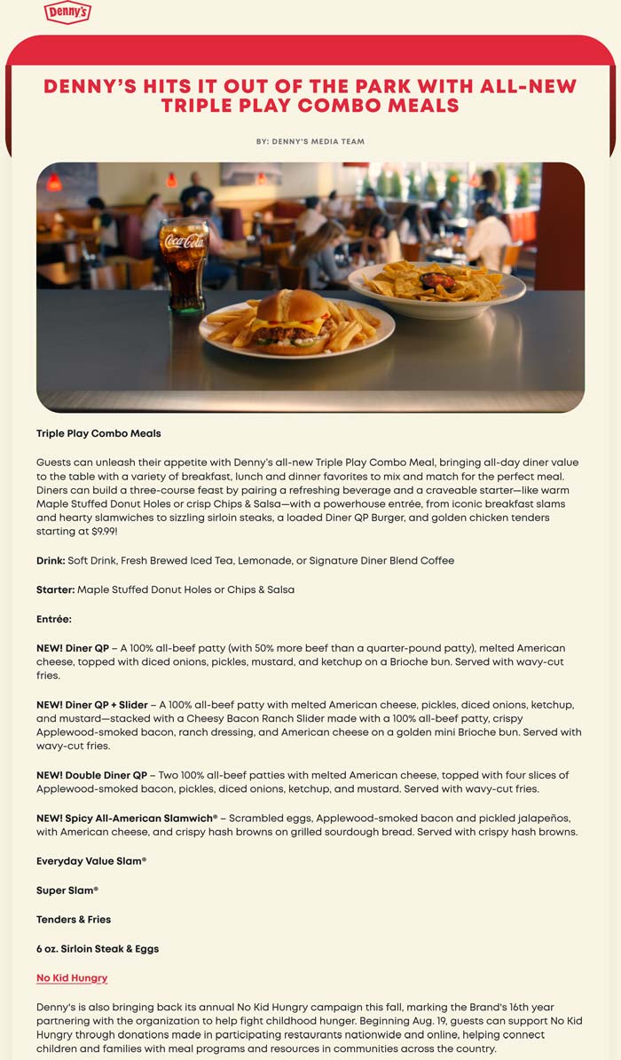 Dennys Various combo meals for $10 at Dennys restaurants #dennys Dennys restaurants Coupon Various combo meals for $10 at Dennys restaurants #dennys