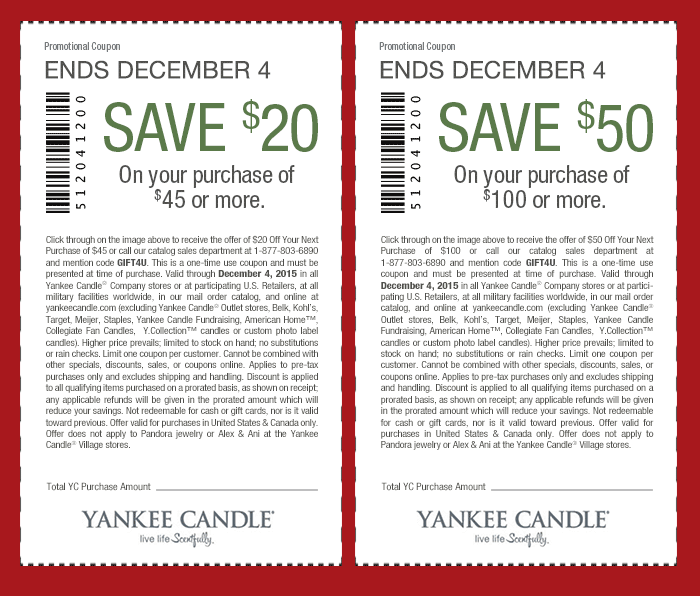 Yankee Candle Coupon April 2024 $20 off $45 & more at Yankee Candle, or online via promo code GIFT4U