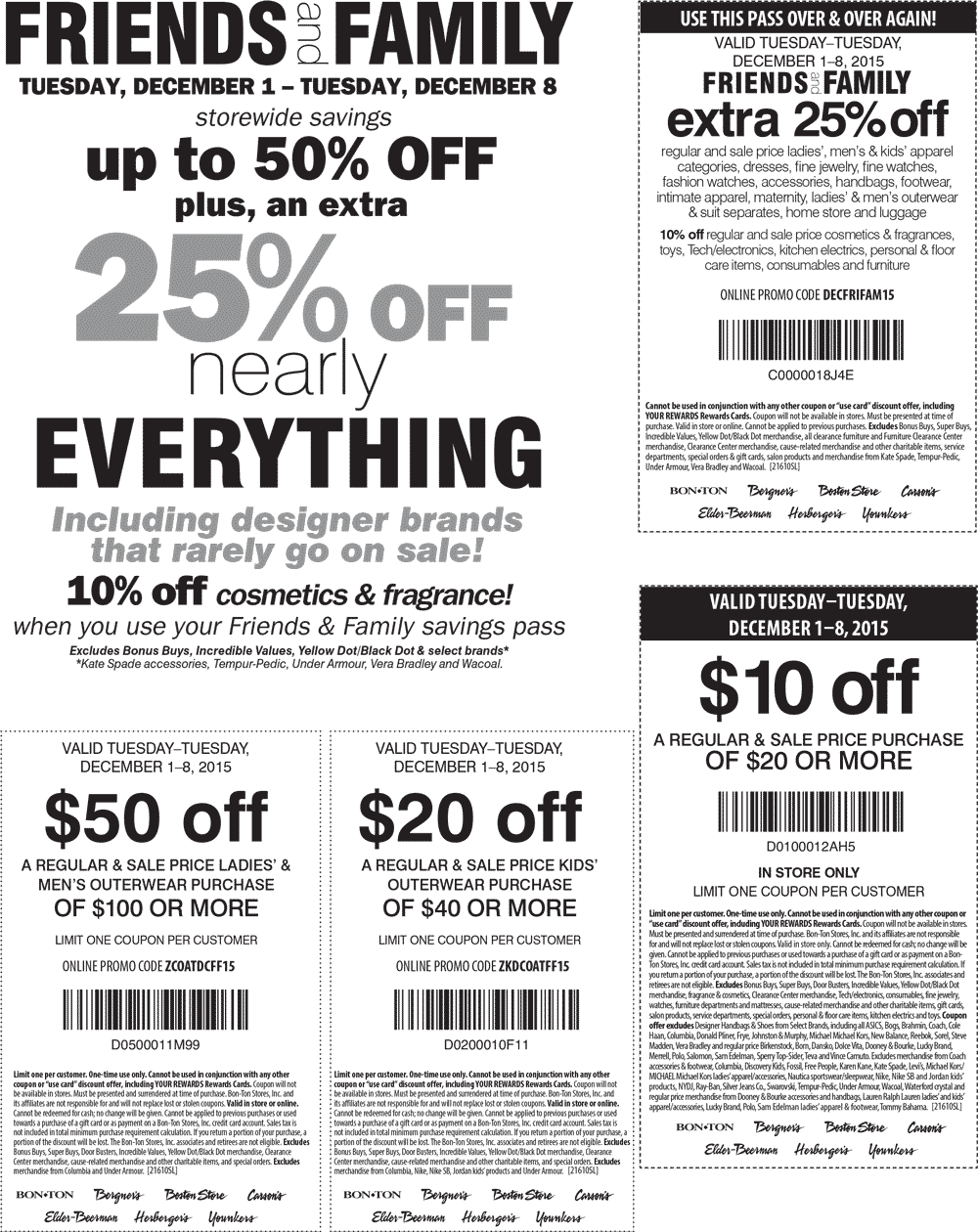 Carsons Coupon April 2024 Extra 25% off & more at Bon Ton, Carsons & sister stores, or online via promo code DECFRIFAM15