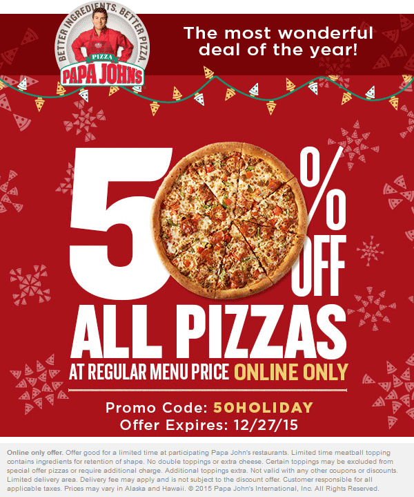 Papa Johns coupons & promo code for [May 2024]