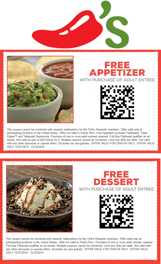 Chilis October 2020 Coupons and Promo Codes 🛒