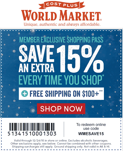 World Market coupons & promo code for [May 2024]