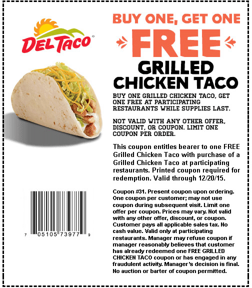 Del Taco July 2020 Coupons And Promo Codes