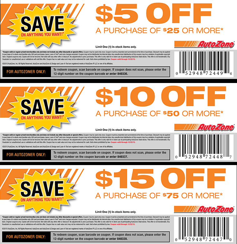 AutoZone coupons & promo code for [May 2024]