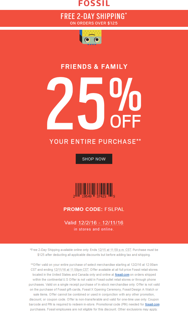 Fossil First Order Coupon Netherlands, SAVE 44% 