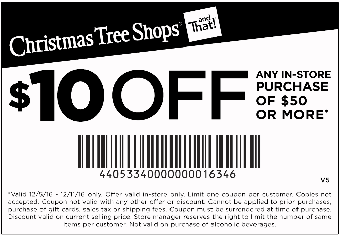Christmas Tree Shops coupons & promo code for [April 2024]