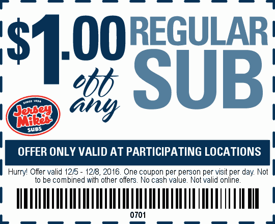 Jersey Mikes coupons & promo code for [April 2024]