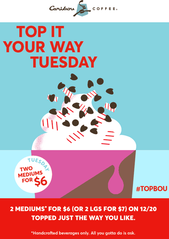 Caribou Coffee October 2020 Coupons and Promo Codes 🛒