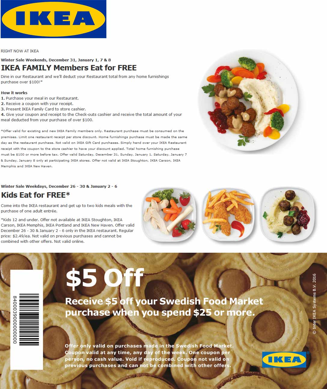 IKEA Coupon September 2024 Eat free with $100 spent & more at IKEA