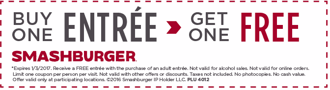 Smashburger coupons & promo code for [May 2024]