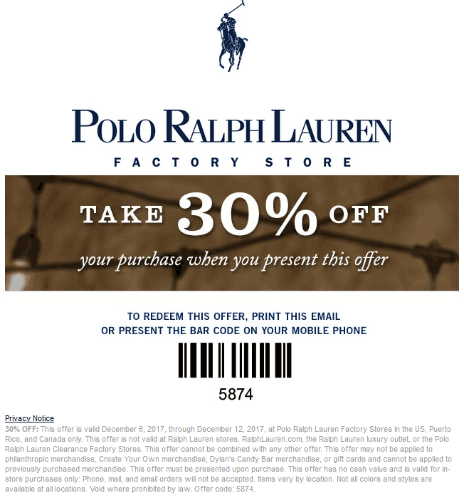 polo outlet coupon