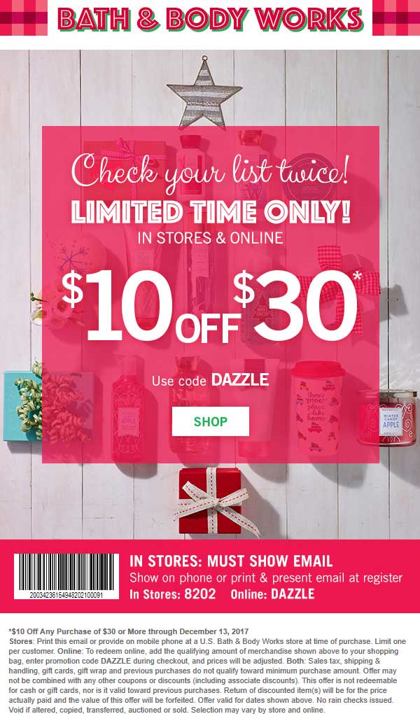 Bath & Body Works coupons & promo code for [May 2024]