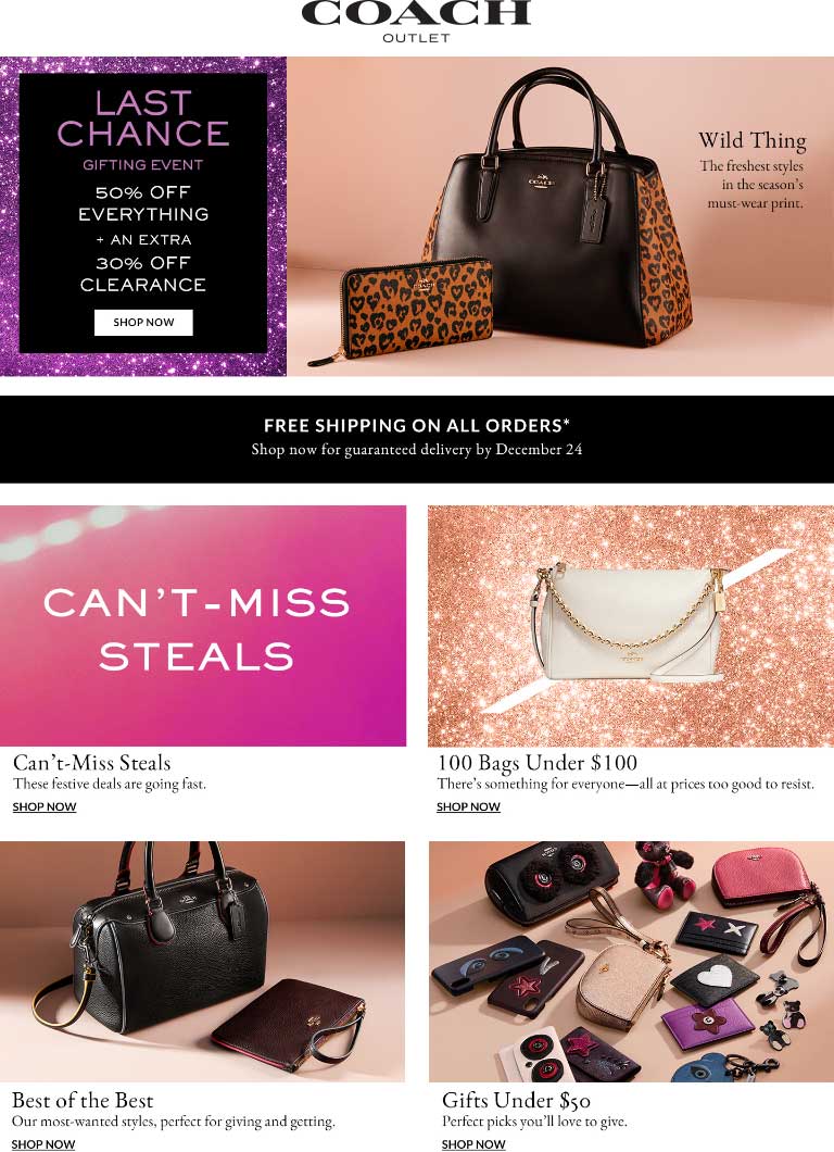 coach outlet free shipping code