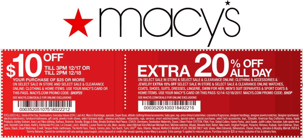 Macys Coupon April 2024 $10 off $25 & more at Macys