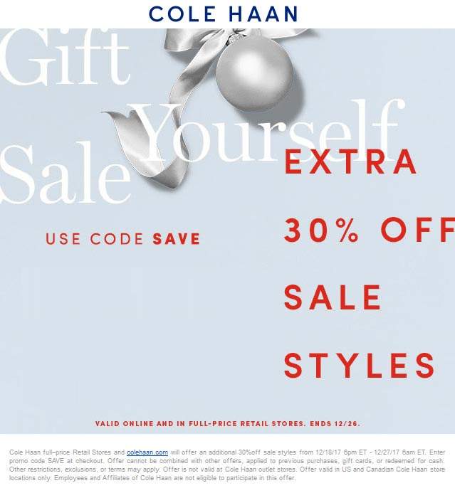 Cole Haan November 2020 Coupons and 