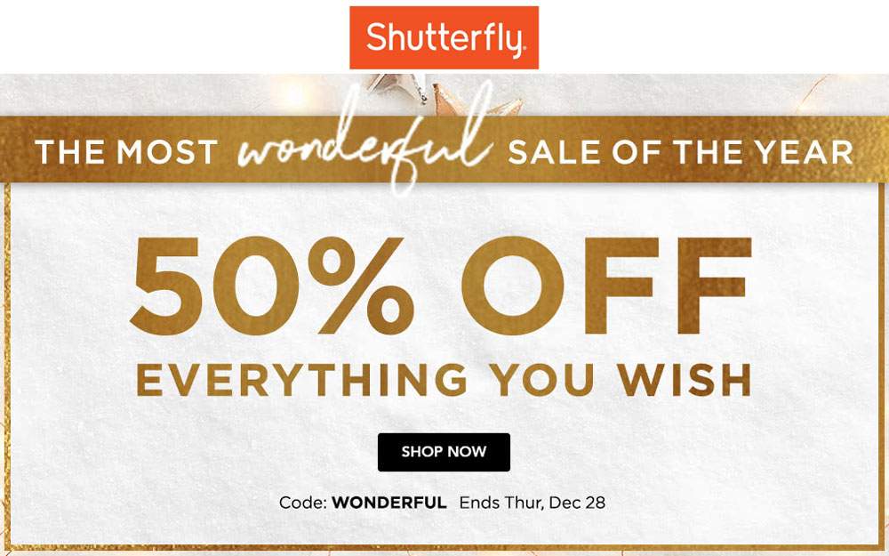 Shutterfly coupons & promo code for [October 2024]